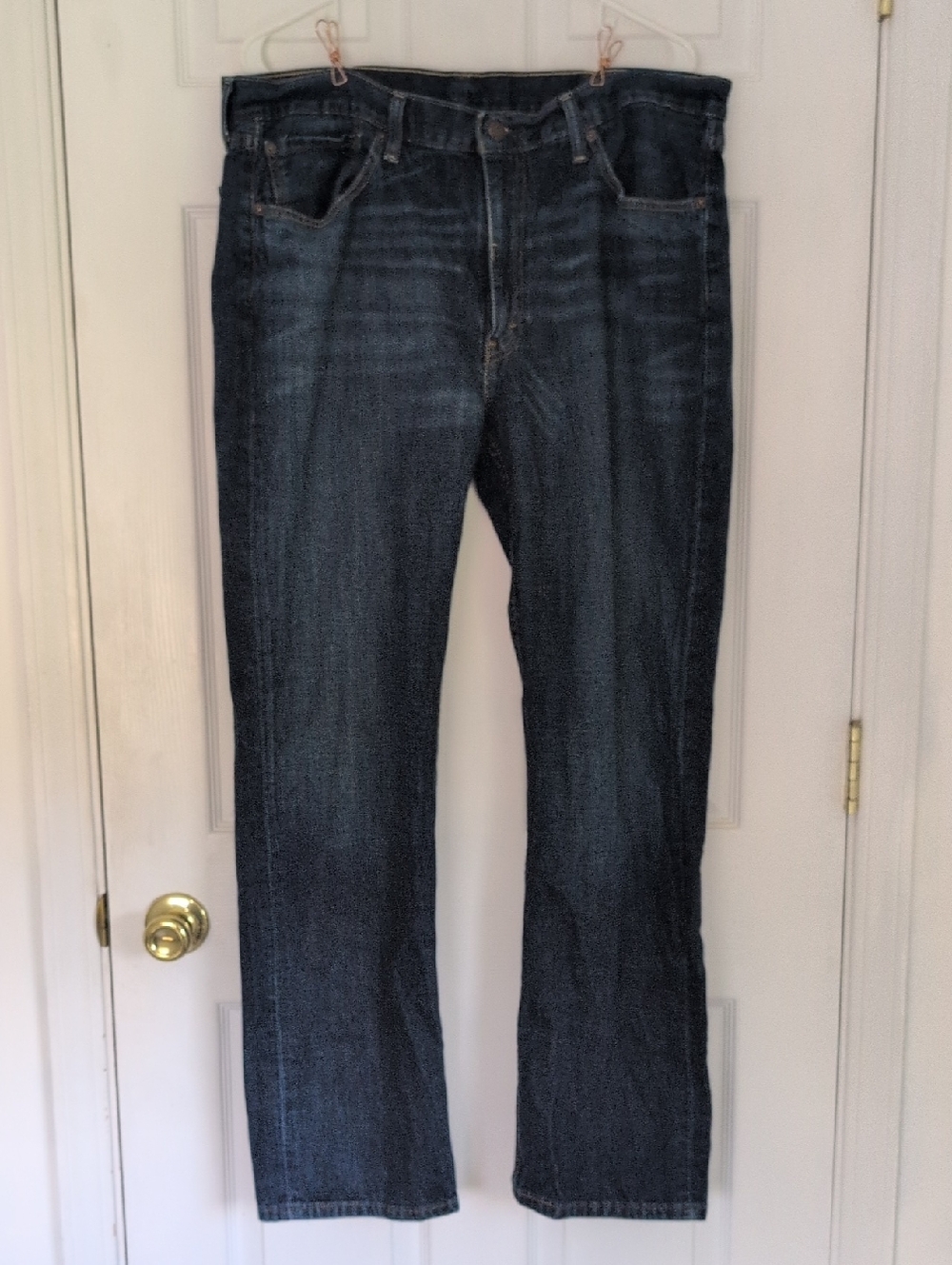Levi's Dark Indigo Jeans with Tan Leather Patch
